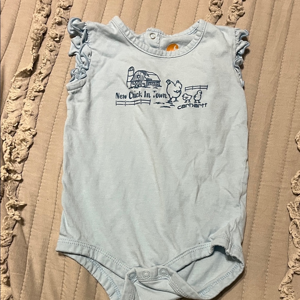 Carhartt Light Blue Baby Onesie